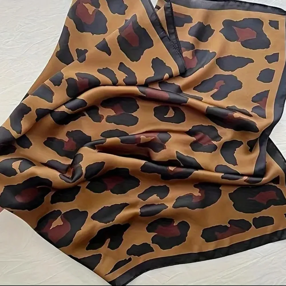 🆕Animal Print Versatile Wrap Scarf:Coffee